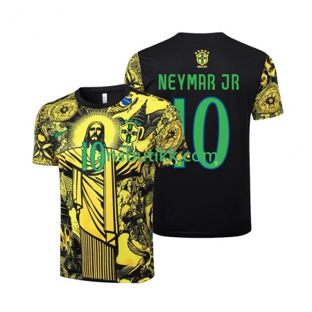 Fotballdrakt Brasil Neymar JR 10 Jesus Hjemmetrøye 2024 Kortermet